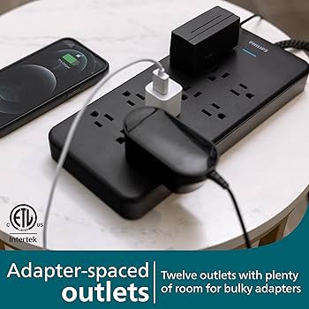 PHILIPS - store090 Amazon.com: Philips 12-Outlet Surge Protector Power Strip